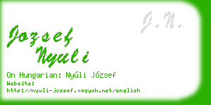 jozsef nyuli business card