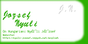 jozsef nyuli business card